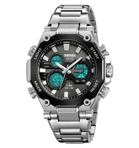 SKMEI 2210 Brand Digital Sport Wristwatch for Men Customizable Luminous LED Water Resistance Alloy Dual Time Digital Watches