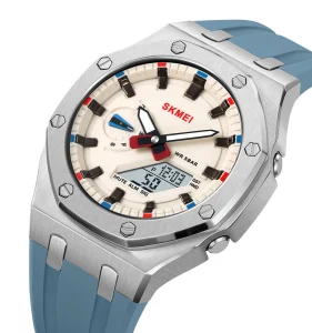 SKMEI 2243 Sport Watch Reloj Hombre Doble Hora 50M Waterproof Silicone Band Men’s Digital Watches for Men