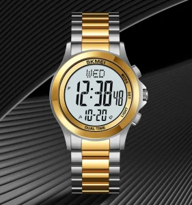 SKMEI 2271 OEM Reloj Stainless Steel Band Digital Sport Wrist Watches with Alarm for Men