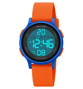 SKMEI 2427 Children’s Water Resistant Sports Watch with Big Digital Dial Colorful Silicone Strap Luxury Digital Movement