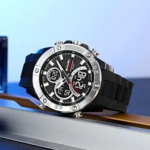 SKMEI 2476 Digital Waterproof Multiple Time Analog Watch Man Clock Relogio Masculino Sport Silicone Wrist Watch