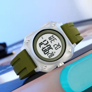 SKMEI 2488 Men Digital Chronograph Wristwatch Fashion Multifunctional Sport Watch LED 50M Waterproof