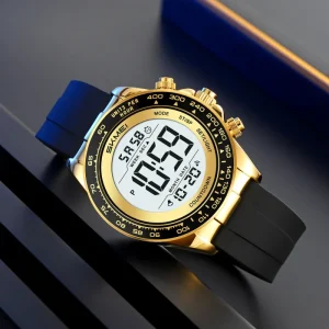 SKMEI 2592 Fashion Digital Relojes Para Hombre Dual Time Sports Watches Chronograoh Waterproof 3ATM Silicone Wristwatch