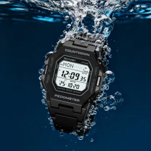 SKMEI 2596 Waterproof Sports Timepiece Square Digital Watch Relojes Pedometer Electronic Wristwatch