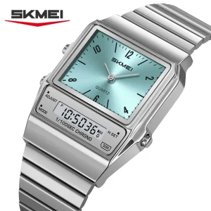 SKMEI 2632 Quartz Wristwatch Chrono Digital Wristwatches for Men and Women Double Display Week Sports Watches Reloj Hombre