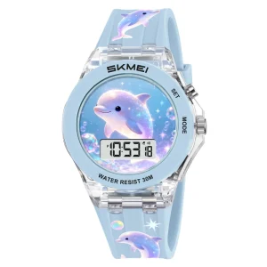 SKMEI 2646 Kids Children’s Digital Watch Wristwatch Cartoon Design Waterproof Silicone Watch Reloj