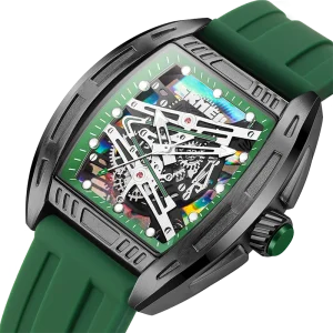 SKMEI 7068 Custom Skeleton Iced Luxury Quartz Watch for Men 22mm Band Width Sport Fashion Charm Wristwatch