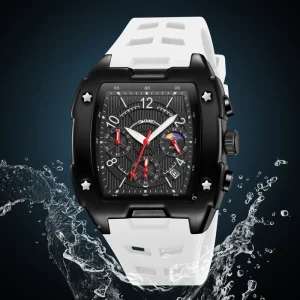 SKMEI 9345 Quartz Watch Silicone Band Multifunctional Chronograph Wristwatch Luminous Men’s Reloj Hombres