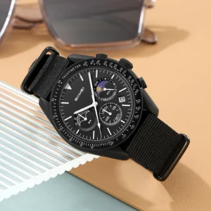 SKMEI 9392 Men’s Luxury Charm Analog Quartz Chronograph Watch 3BAR Water Resistant Luminous Hands Auto Date Zinc Alloy Case