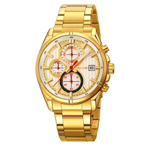 SKMEI 9395 Alloy Case Business Watch Men’s Quartz Movement 3ATM Water Resistant Date Window