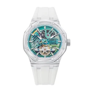 SKMEI Bozlun BZ188 Unisex Mechanical Watch Automatic Movement Silicone Band Acrylic Transparent Case 3BAR Water Resistant Sporty