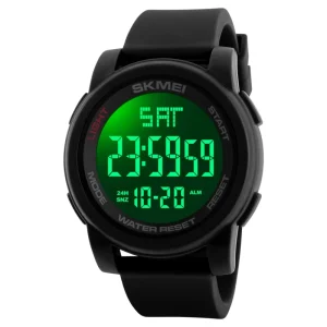 SKMEI Men’s 1257 Casual Dress Watch Waterproof Digital Sport Smart Luminous Watch Calendar Luxury Business Charm Band Antique