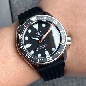 SKX Mod 37mm NH35 Mechanical Watch Men Small Women Wristwatch Orange Hand Waterproof Sport Steel Vintage