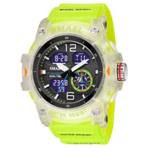 SMAEL 8007 Plastic Analog Waterproof Sport Watch Men Digital Sport Watch