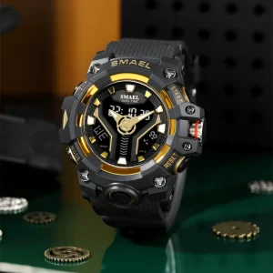 SMAEL 8075 Waterproof Sport Analog Digital Plastic Watch