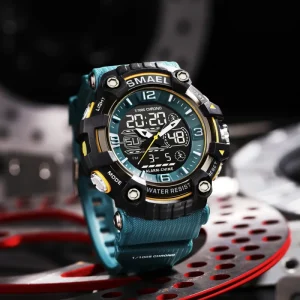 SMAEL 8089 Sport Digital Wrist Watch with Alarm and Stopwatch 5 ATM Waterproof
