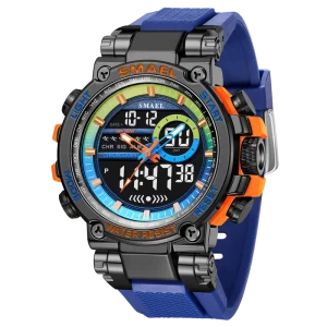 SMAEL 8141 Dual Time Diver Sport Watch Analog Digital Men’s Alarm Luminous Calendar Stop Water Resistant