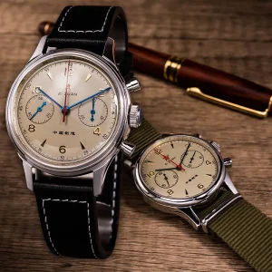 ST1901 Pilot Chronograph Automatic Mechanical Movement Watch for Men 5ATM