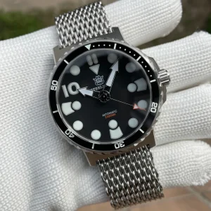 STEELDIVE SD1982 BGW9 Blue Luminous 46.5MM Big Size 25000M Waterproof Sapphire Glass Ceramic Bezel NH35 Men’s Dive Watches