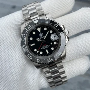 STEELDIVE SD1993 G M T NH34 Automatic 300M Waterproof Four Hands Black Gray Ceramic Bezel Sapphire Glass Mens Dive Watches
