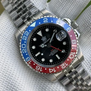 STEELDIVE SD1993 New Arrival G M T NH34 Automatic Movement 300M Waterproof Four Hands Blue Red Ceramic Bezel Mens Dive Watches