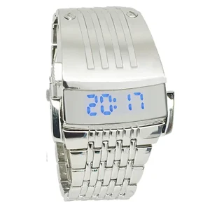 STRYVE Watch for Men Fashion Luxury LED Watch with Stainless Steel Band LED Display Sports Wristwatch
