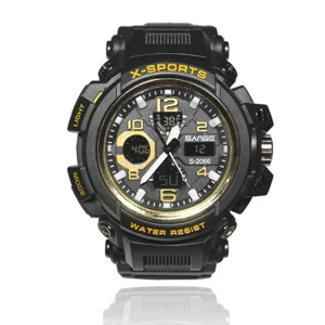 Sanse Reloj S-2066 Camouflage Watch Men Waterproof Sports Original Factory Watches Dual Time Digital Analog Wristwatch