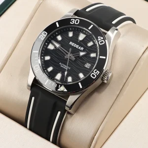 Sapphire glass men’s mechanical stainless steel watch waterproof 10bar black sport watch Japan Miyota 8215 automatic