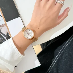 Scottie 9073 Women’s Stainless Steel Quartz Wristwatch Custom Dial Moissanite 26mm Dial Waterproof High Quality