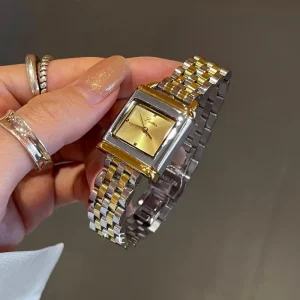 Scottie 9741 Women’s Custom Quartz Watch Waterproof Colorful Square Stainless Steel Wristwatch