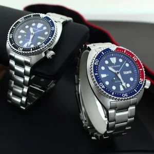 Seiko Men’s Luxury Stainless Steel Watchband Diver Watch with Luminous Dial Water Resistant 10 Bar Limited Edition