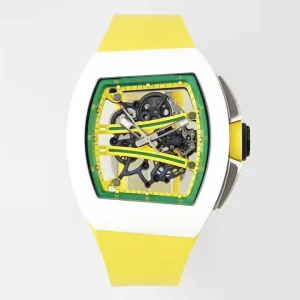 Series Ceramic Case Watch Features Integrated Movement Tourbillon Mechanical Watch for Men