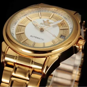 Sewor SE060 Gold Waterproof Skeleton Automatic Mechanical Watch for Men