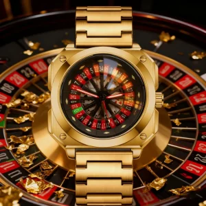 Shuaike 1182 Men’s Quartz Watch 3D Hollow Out Waterproof Luminous Hands Box God of Gambling Lucky Wristwatch for Men
