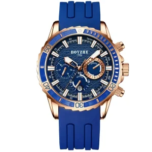 Silicone Strap Alloy Case Hollow Out Skeleton Wrist Mechanical Automatic Watches for Men