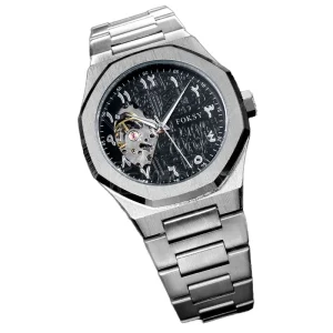 Silver Gold 3D Hollow Automatic Luxury Luminous Tourbillon Mechanical High Quality Diver Calendar Men’s Watch