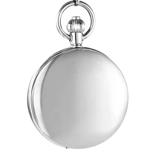 Silver Mechanical Pocket Watch Roman Numeral