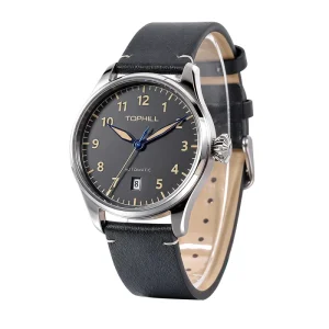 Simple Custom Automatic Mechanical Watch Stainless Steel Retro Dial with Date Function for Men