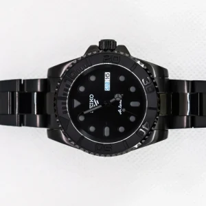 Elegant Design Luxury Dial Automatic Movement Date Black Mechanical Stainless Steel Watches for Men
