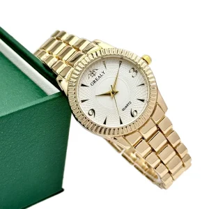 Simple Fashion Women’s Casual Quartz Watch Stainless Steel Band Alloy Case 30mm Luminous Student Bracelet Watch