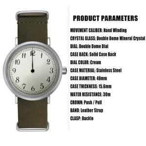 Single Hand Pilot Watch 40mm Antique Russian Submarine Series Manual Winding Mechanical Men’s Wristwatch