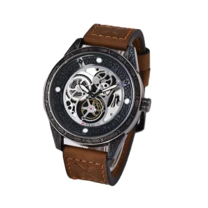 Skeleton Automatic Looking Dial Design Quartz Movement Outdoor Classic Sports Vintage Watches for Men Waterproof