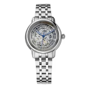 Skeleton Automatic Mechanical Watch for Men Vintage Steampunk Stainless Steel Waterproof Watch Mechanical Wristwatch for Men