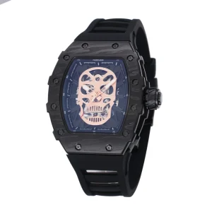 Skeleton Dial Automatic Mechanical Movement Watch Men Fashion Sport Wristwatch Waterproof