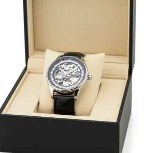 Skeleton Hollow Men’s Wristwatch Custom Logo Automatic Watch Tourbillon