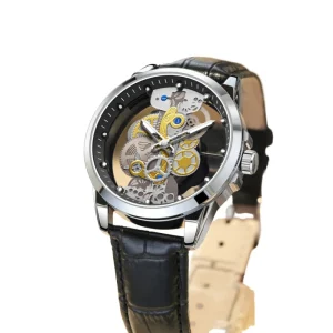 Skeleton Leather Watch Quartz Movement Sapphire Crystal Pointer Customizable Logo Fashion Business Style 3BAR Water