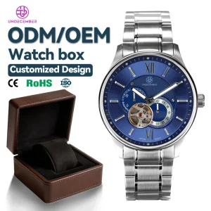 Skeleton Stainless Steel Men’s Mechanical Watch Factory Sapphire Crystal 5ATM Waterproof Automatic Watch
