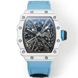 Skeleton Tourbillon Mechanical Watch Carbon Fiber Case 12 01 Men’s Ultra Light Sports Watch