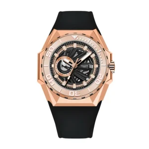 Skeleton Vintage Style Wrist Watch Multi Functional Quartz Luxury Hollow Dial Sport Watch Waterproof Analog Men Watch