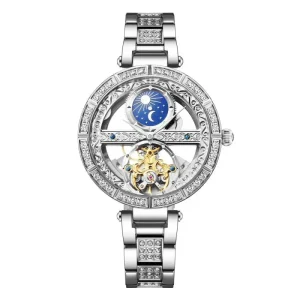 Skeleton Watch Business Fashion Diamond Carved Hollow Fully Automatic Mechanical Watch
